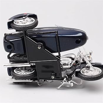 ハーレー？木製バイク模型 サイドカー付きです(⌒▽⌒) サイドカー】90年前に製造！バイクなのに車のような存在感